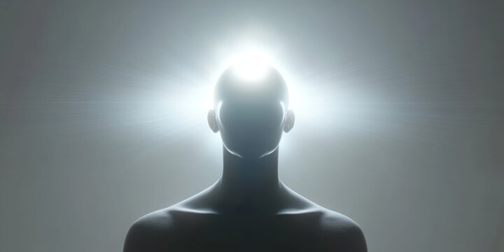 This image captures the essence of a glowing aura, embodying strength and spiritual energy.