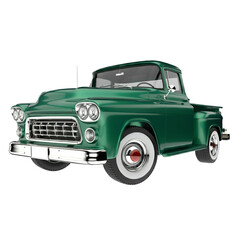 Classic Vintage Green Pickup Truck