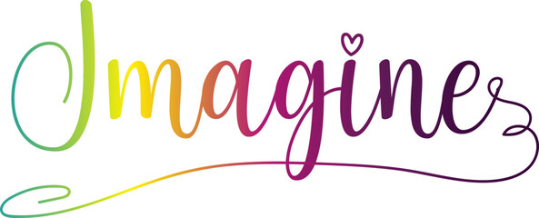 Imagine text, gradient color Imagine text