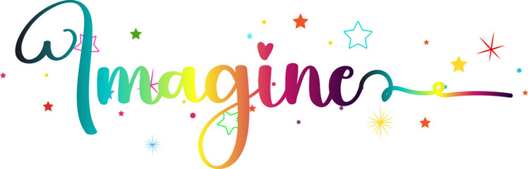 Imagine text, gradient color Imagine text