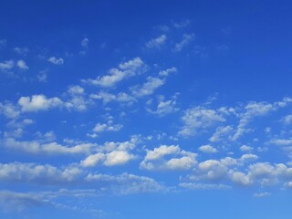Nuvole bianche sul cielo azzurro.