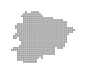 Andorra - Dotted Map. Map formed by Dots. Vector Illustration