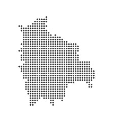 Obraz premium Bolivia - Dotted Map. Map formed by Dots. Vector Illustration