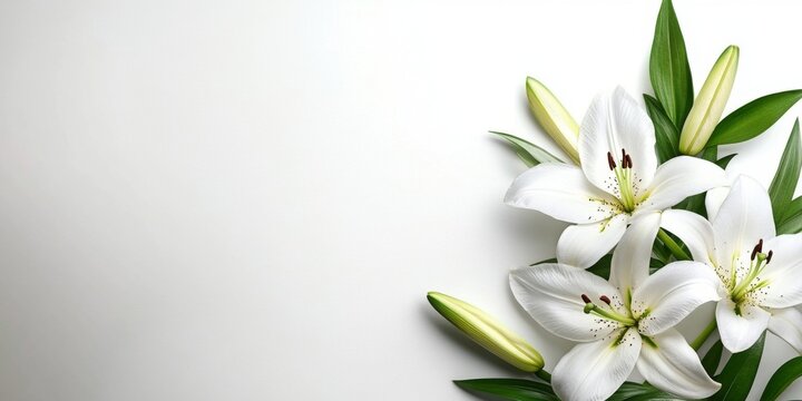 Beautiful lily motifs enhance the visual appeal of the funeral program.
