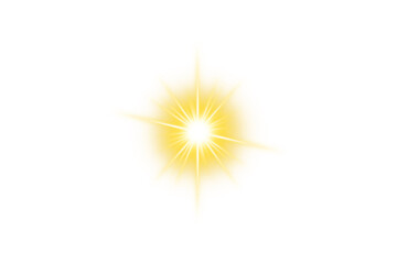 Transparent yellow shine sun light effect
