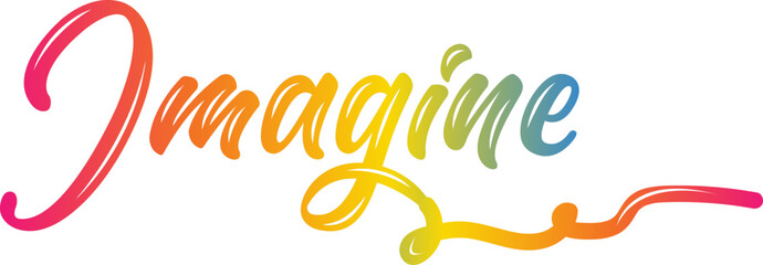 Imagine text, gradient color Imagine text