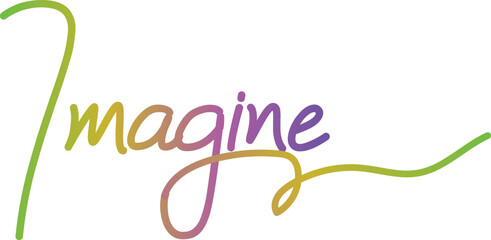 Imagine text, gradient color Imagine text