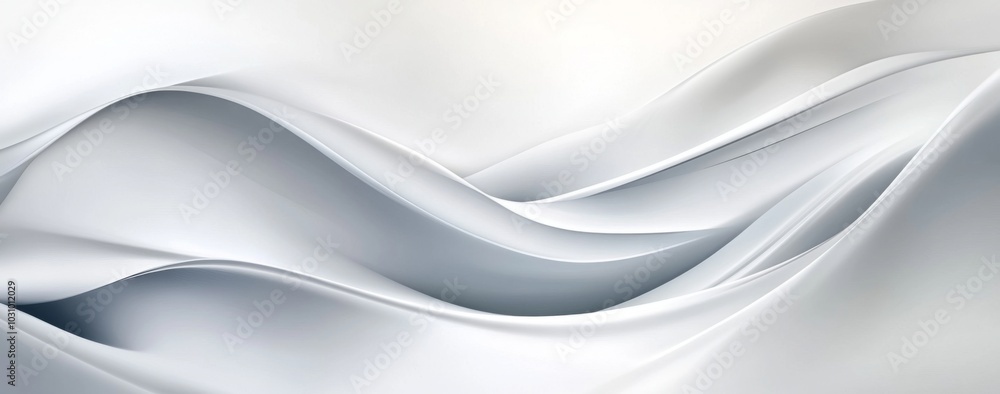 Aufkleber an exquisite canvas showcasing an undulating wavy pattern in white.