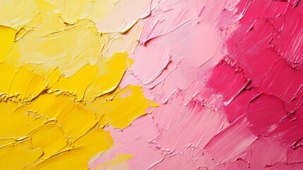 Abstract background with yellow and pink oil paint strokes, high detail, flowing patterns, perfect...