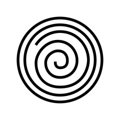 spiral acupuncture line icon vector. spiral acupuncture sign. isolated contour symbol black illustration