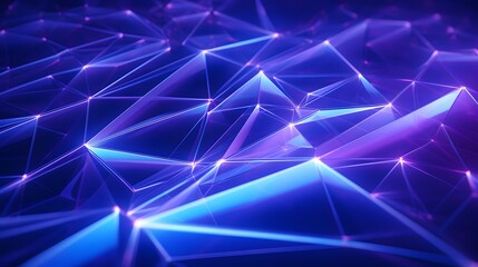 Fototapeta premium 3d rendering of blue and purple abstract geometric background. Scene for advertising, technology, showcase, banner, game, sport, cosmetic, business, metaverse. Sci-Fi Illustration. Product display