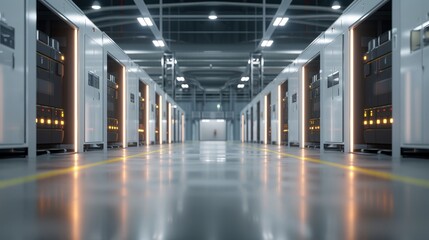 Powering the Future EcoFriendly Battery Storage Units Illuminated with LED Lights