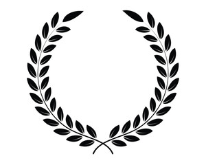 Black Laurel wreath vector 