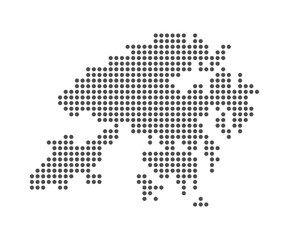 Hong Kong - Dotted Map. Map formed by Dots. Vector Illustration