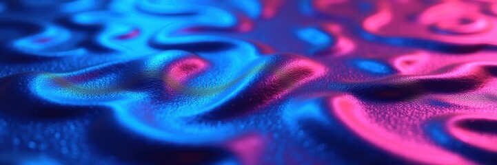 A mesmerizing close-up of colorful, flowing liquid textures in blue and pink, perfect for backgrounds, digital art, and creative projects.