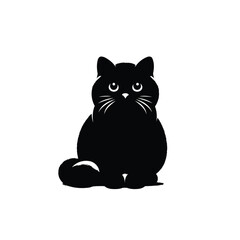 Obraz premium Flat design cat silhouette vector