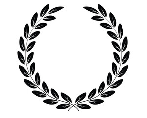 Black Laurel wreath vector illustration 