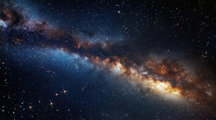 Fototapeta premium Expansive Milky Way galaxy with stars and swirling cosmic clouds