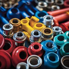 a simple, colorful, photographic-quality advertisement for a plumbing wholesaler