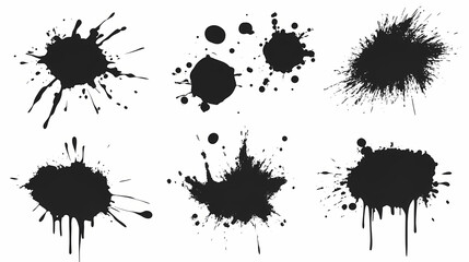 set of ink blots