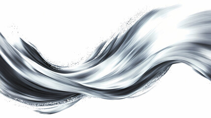 Silver airbrush stroke on white background. Airbrush Art. Illustration