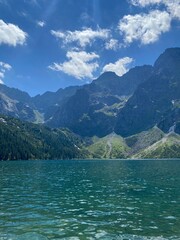 Obraz premium Stunning View of Morskie Oko Lake in the Tatra Mountains, Poland