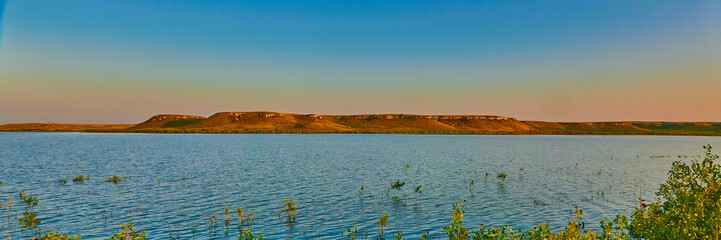 Bluffs at Horse Thief Reservoir, Kansas.