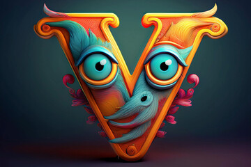 A-Z Personality Parade funny character of alphabet  