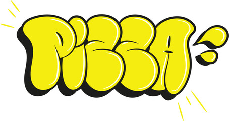 Pizza flop, graffiti style