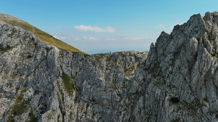 Aerial of mountains in park Durmitor, Montenegro