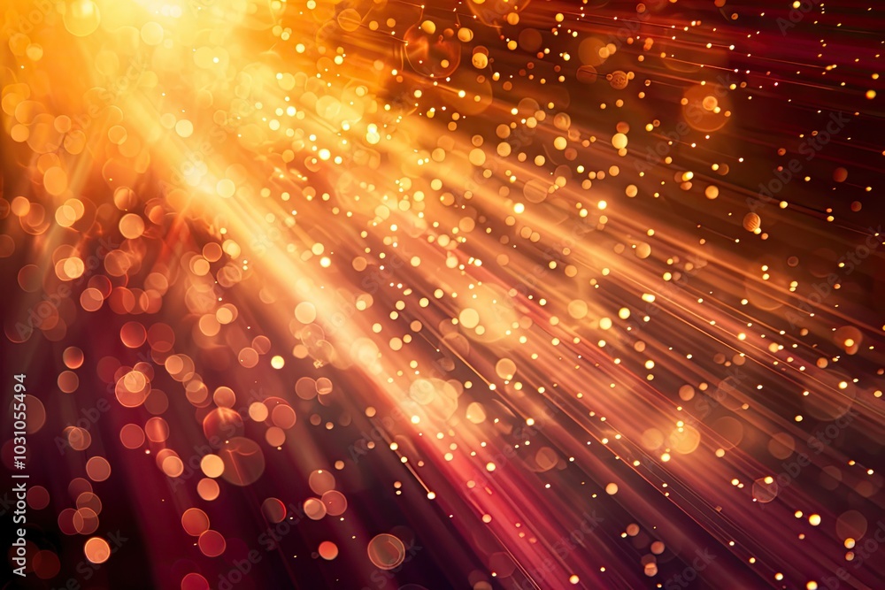 Fototapete radiant burst of light and color creates an enchanting display of sparks and sparkles against a dark