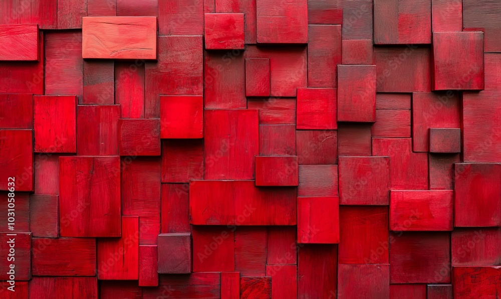 Poster a close up of a red block pattern