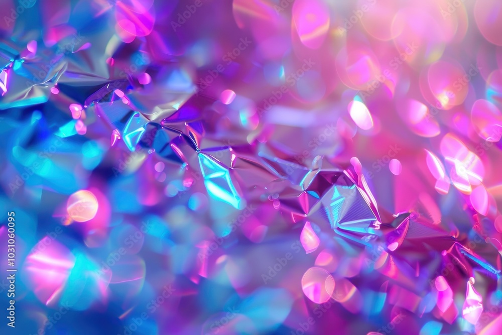 Poster colorful iridescent surface texture showcasing vibrant hues and reflections, creating a mesmerizing 