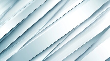 Fototapeta premium Abstract geometric pattern with sleek, overlapping lines in soft white and gray tones, AI