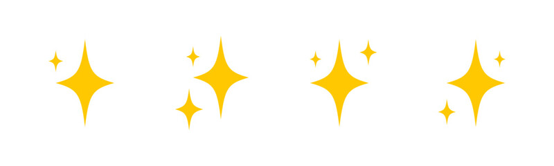 Star sparkles icon set