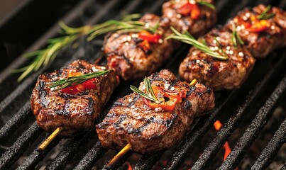 A vibrant cooking class where barbecue enthusiasts gather to hone their grilling skills in a fun outdoor setting filled with delicious aromas