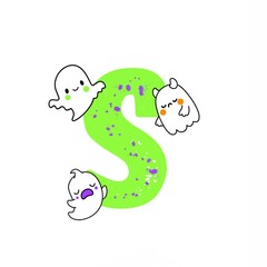 Halloween alphabet fonts S , Halloween alphabets a to z