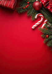 Red background for Merry Christmas and happy New Year
