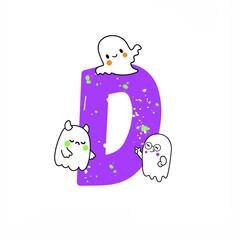 Halloween alphabet fonts D, Halloween alphabets a to z