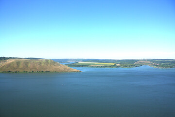 landscape, river and hill views