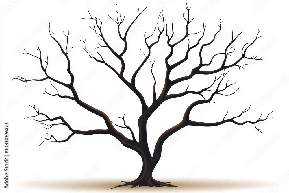 Poster the tree silhouette is isolated on a transparent background in a png file.