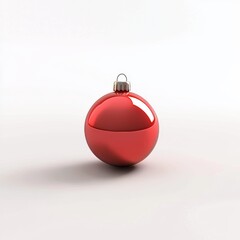 A red ornament presents itself on a transparent background without a shadow, Isolated on Ai generated transparent background