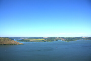 landscape, river and hill views