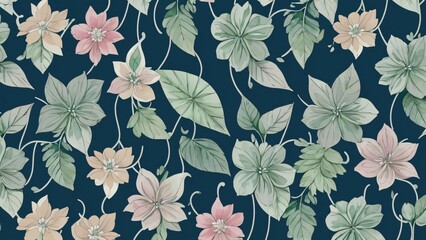 seamless pattern with flowers