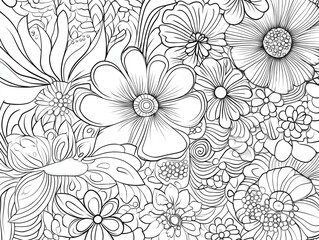 Fototapeta premium Blank Vector Template: Ready-to-Color Illustration for Creative Projects