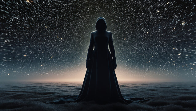 a mysterious figure standing