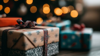 Wrapped Christmas Presents: Holiday Gifts