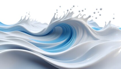 smooth milk wave creating abstract fluid design