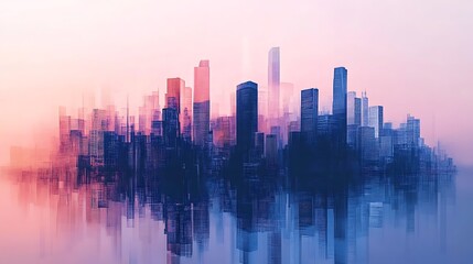Fototapeta premium abstract city skyline