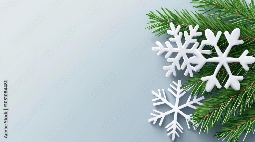 Poster gradient from gray to white christmas background with various shapes, sizes, and transparency of sno